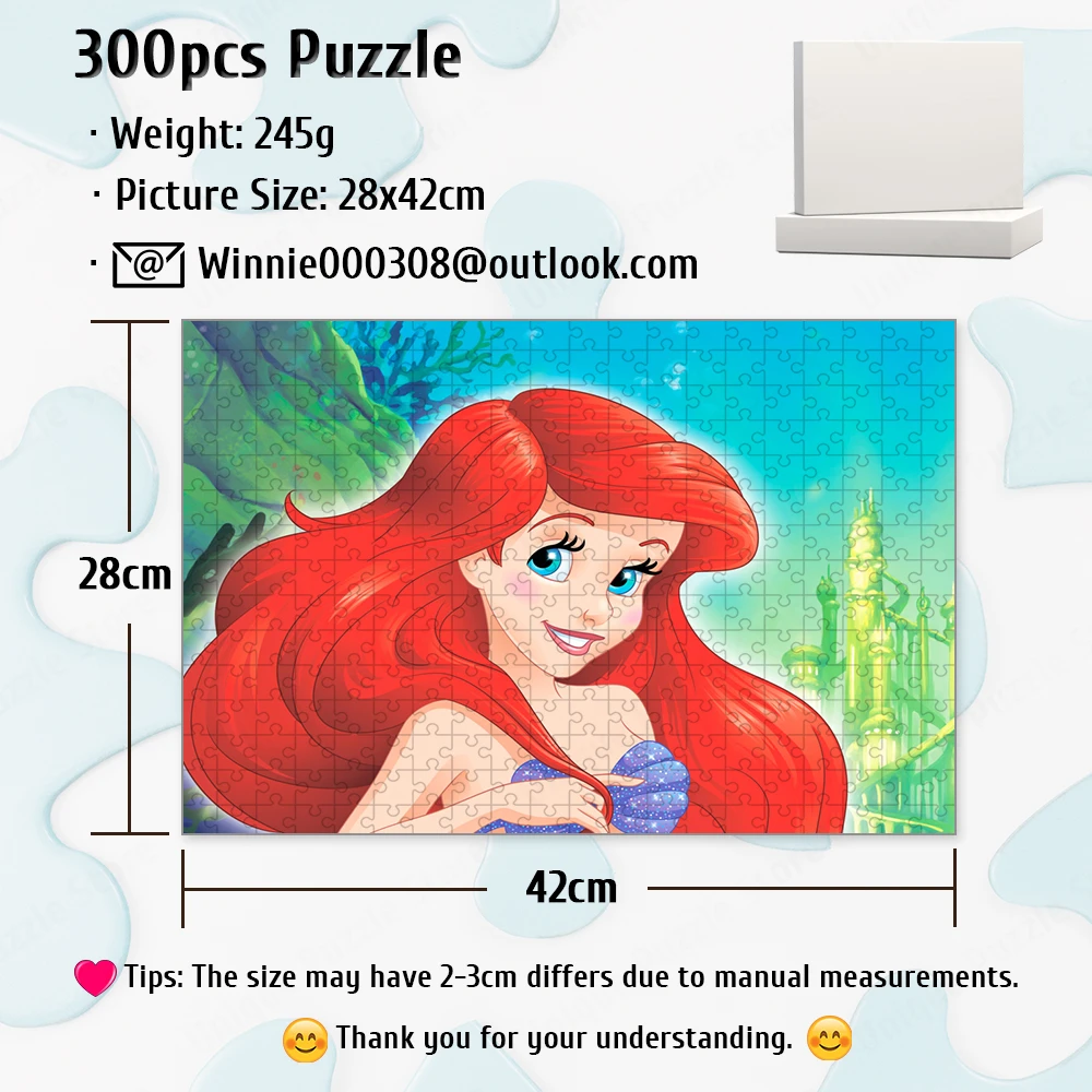 Пазлы маленькая русалочка Disney пазл принцессы Ариэль настольные игры мультяшный