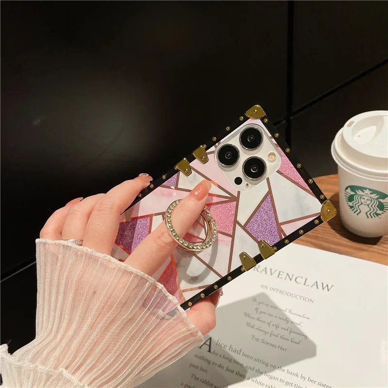 Роскошный Бриллиантовый блестящий Мраморный бампер чехол для телефона Huawei Mate 30 20