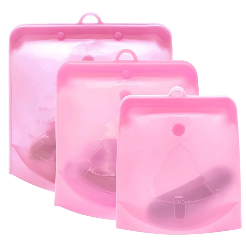 

Многоразовые силиконовые пакеты для хранения еды Food Storage Bag PB-S001-3