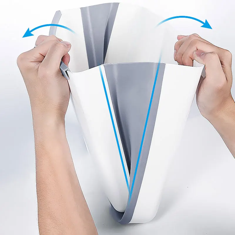 creative home folding trash can hanging cabinet door storage large capacity space saving trash basket kitchen storage box free global shipping