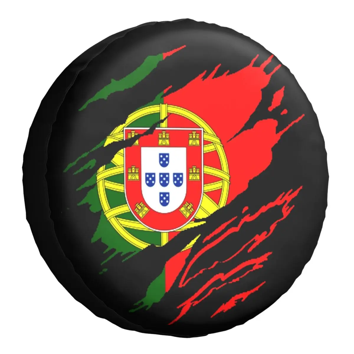 

Vintage Flag Of Portugal Spare Tire Cover for Honda CRV Jeep RV SUV 4WD 4x4 Portuguese Pride Car Wheel Protector Covers