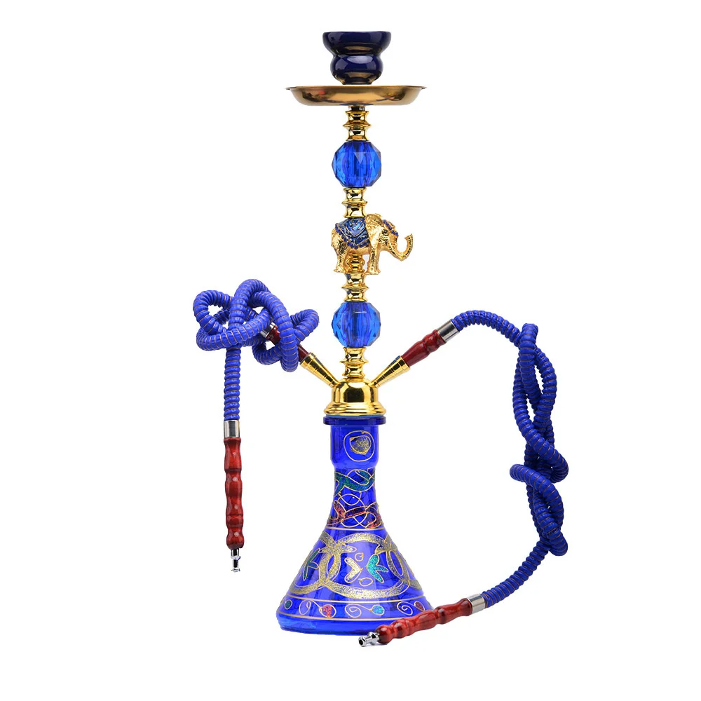 

Double tube hookah, chimney, complete set of accessories, medium size elephant hookah