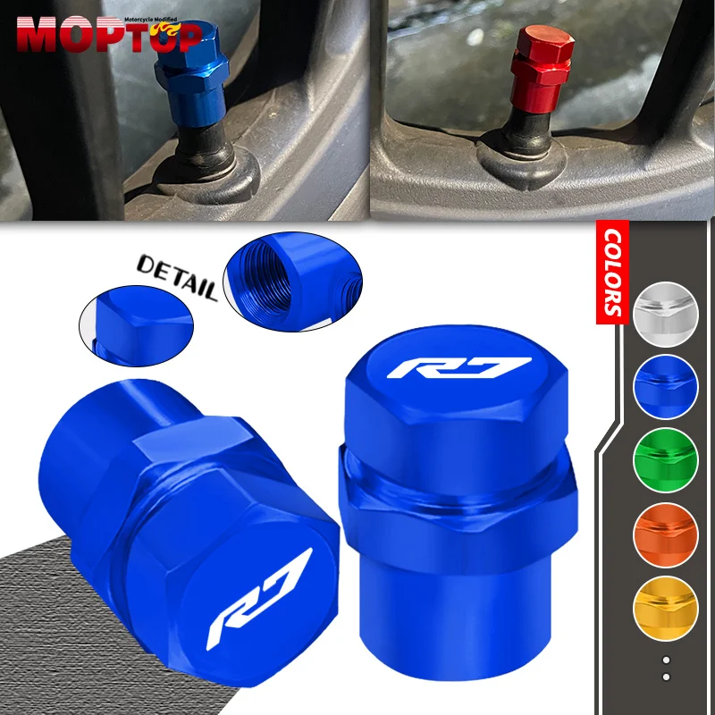 

NEW For YAMAHA YZF-R6 YZF R7 Motorcycle Accessories CNC Aluminum Wheel Tire Valve Air Port Stem Covers Caps YZFR6 R7 With Logo