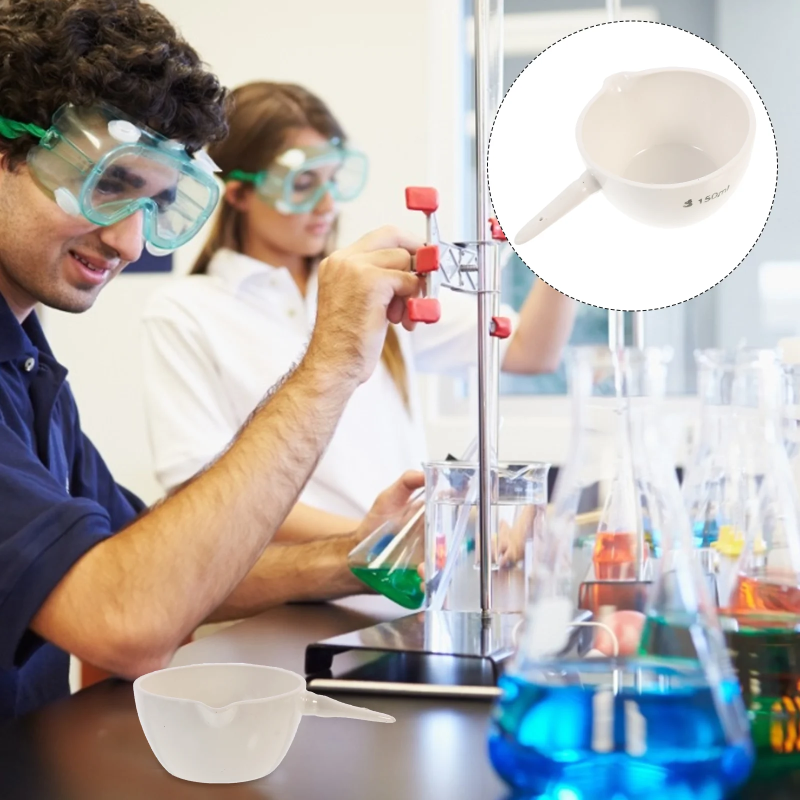 

Тарелка для испарителя, круглый контейнер для раковины, керамическая миска sschool, формованная фарфоровая химическая ручка, научное смешиван...