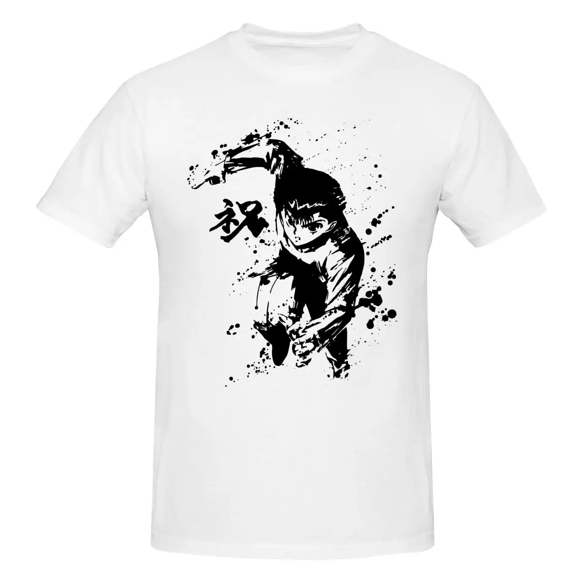 

Hiei Yu Yu Hakusho Black T Shirt O-neck Cotton Custom Short Sleeve Men T Shirt