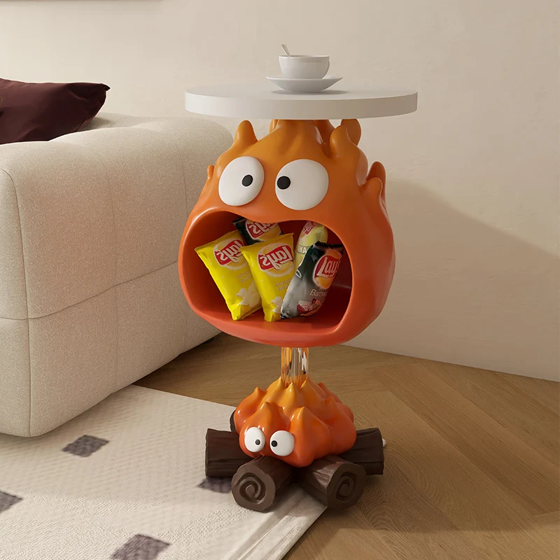 Круглый чайный столик из смолы