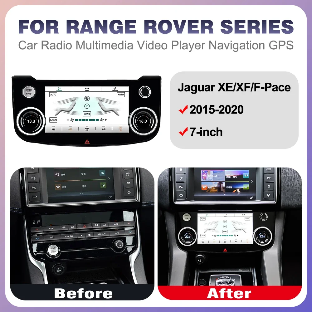 

Автомобильный ЖК-экран переменного тока для Jaguar XE XEL F-PACE 2015-2020, кондиционер, климат, управление сиденьем, сенсорная плата