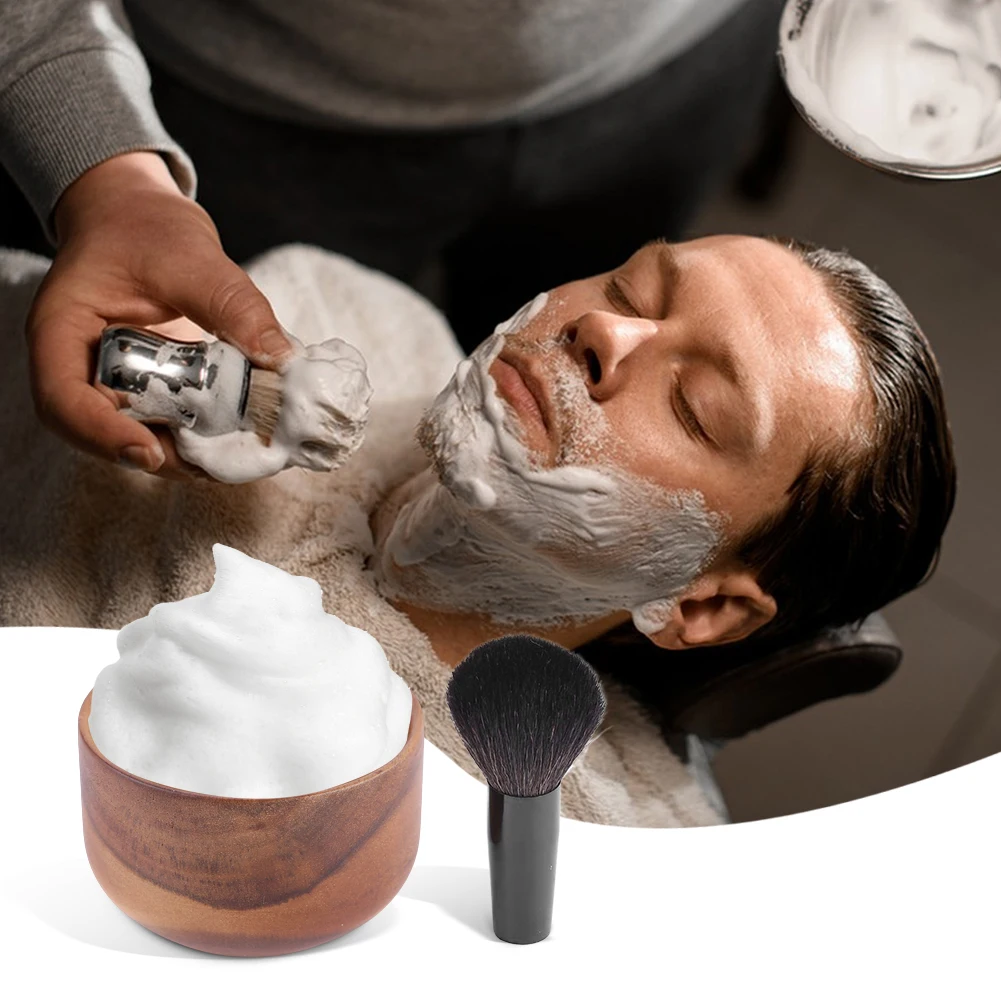 Деревянная чаша для бритья мыльница широкий рот деревянная крема кружка чашка