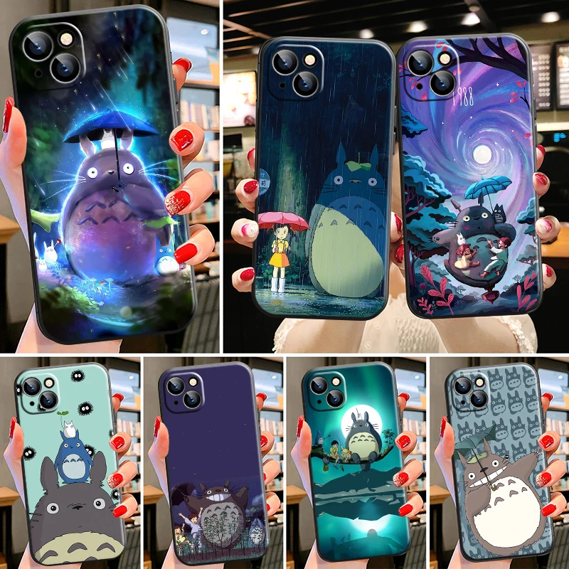 

Japan Anime Totoro Miyazaki Phone Case For Apple iPhone 13 12 11 Pro 12 13 Mini X XR XS Max SE 6 6s 7 8 Plus Carcasa Funda