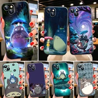 japan anime totoro miyazaki phone case for apple iphone 13 12 11 pro 12 13 mini x xr xs max se 6 6s 7 8 plus carcasa funda