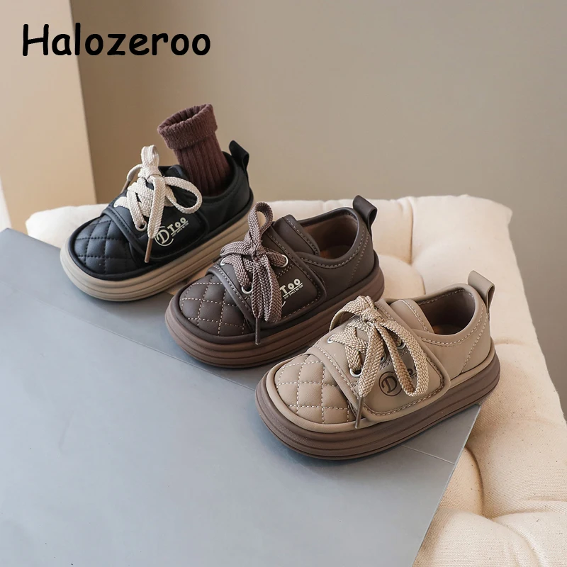 

Новинка, Детские повседневные кроссовки, кожаная обувь для маленьких девочек, детские брендовые кроссовки на массивной подошве, спортивные кроссовки для малышей, осенние кроссовки