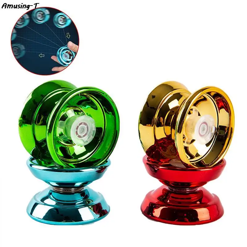 

1Pcs Alloy Yo-yo Automatic Sleep Gyroscope Metal Toy Yoyo With Finger Guards And Colored Ropes Child Toys