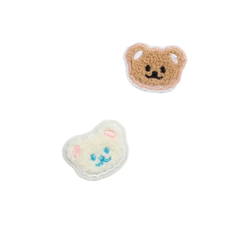 

10pcs DIY Cute Little Bear Patch Embroidery Towel Fabric Appliques Sewing Animal Patches Kids Clothes Repair Appliques Badge
