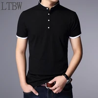 ltbw new spring and summer solid color mens short sleeved polo shirt casual short sleeved top mens t shirt
