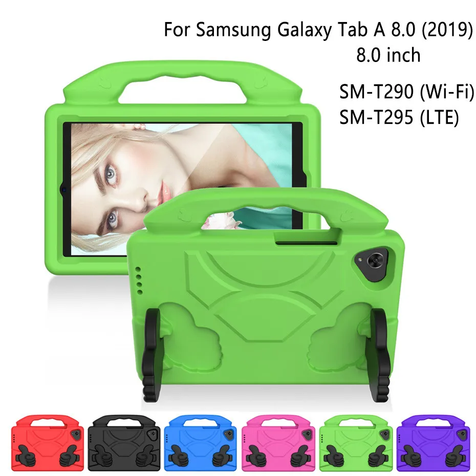 

For Samsung SM-T290 case 8.0 inch T290 T295 EVA shockproof tablet Stand Coque Cover for Samsung Galaxy Tab A 8.0 (2019) SM-T295