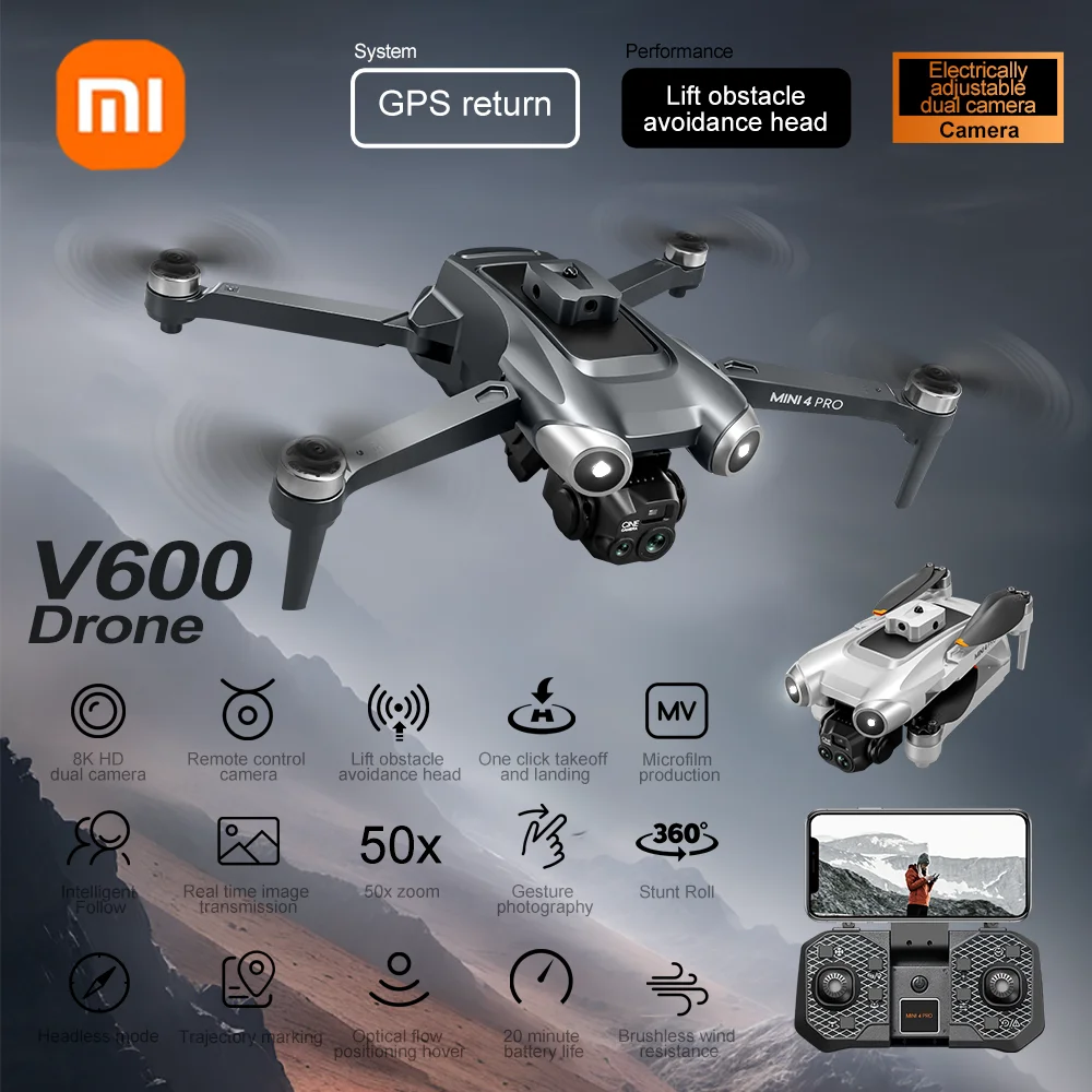Дрон Xiaomi V600 Mini 4 pro max