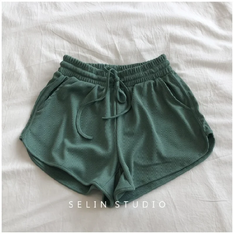 Women's Shorts Loose Wide Leg Shorts Pants Elastic Waist Sports Pants Summer Korean Version Slimming Hot Pants Women Clothing