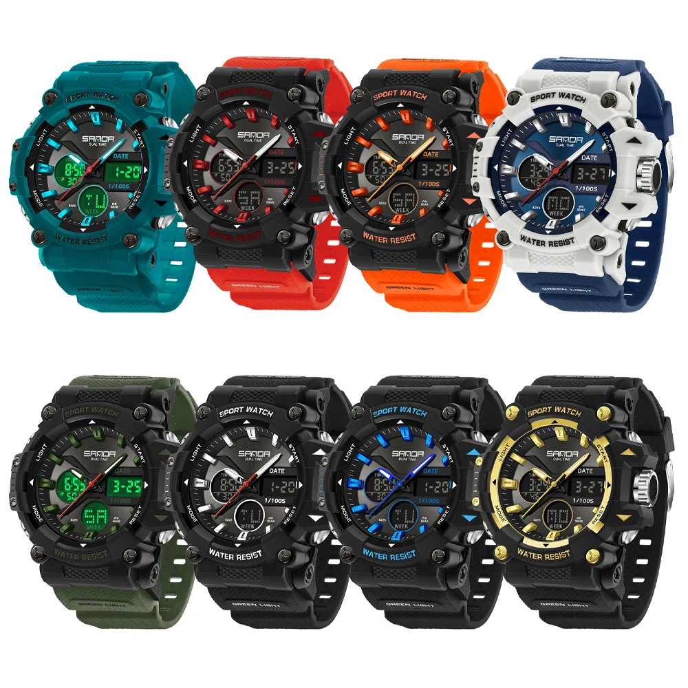 Часы наручные SANDA Мужские Аналоговые модные спортивные цифровые