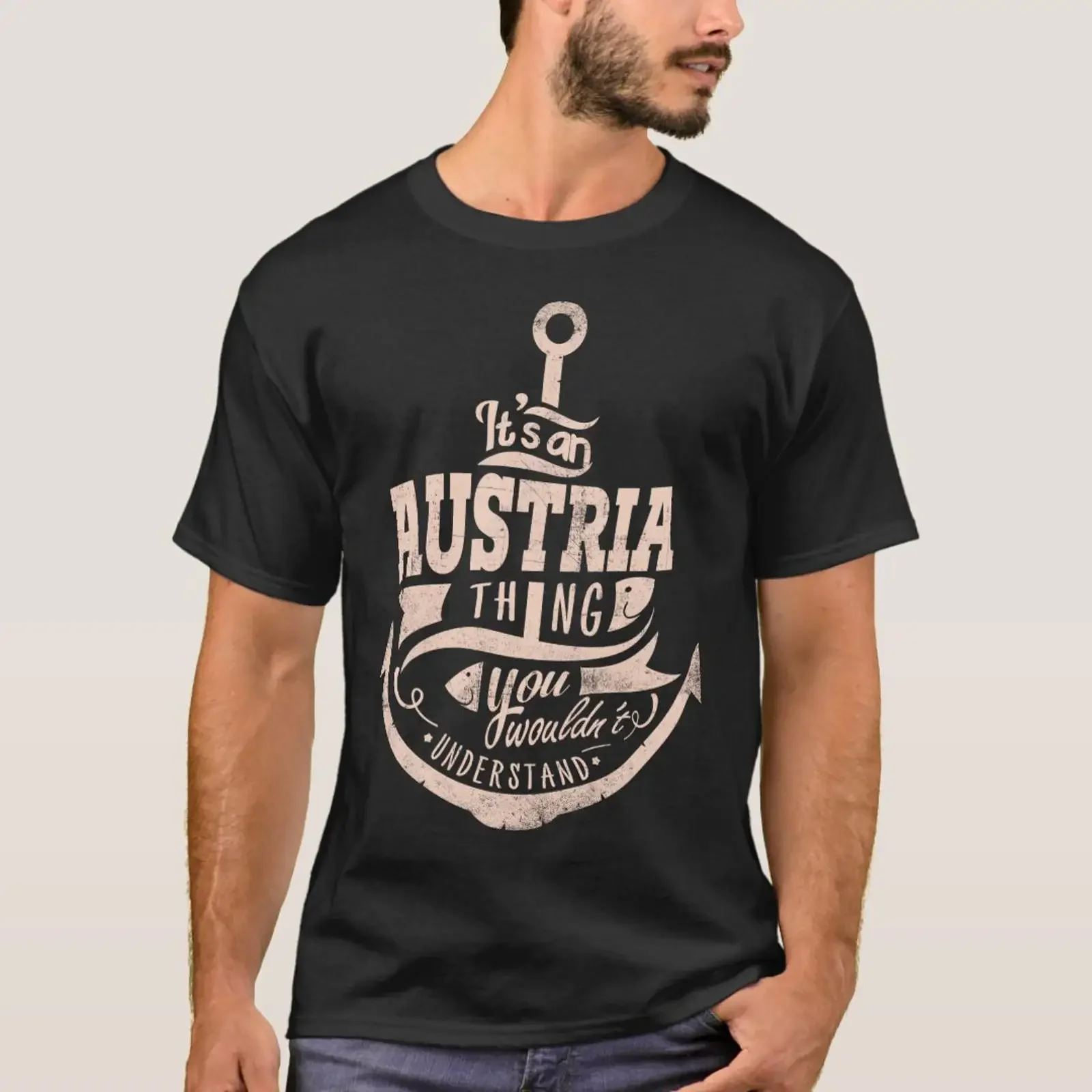 Фото Футболка с надписью «It is an AUSTRIA Thing You wouldn't understand», винтажная, мягкая, дизайнерская, в стиле стритвир, с графическим принтом, стильная. №1