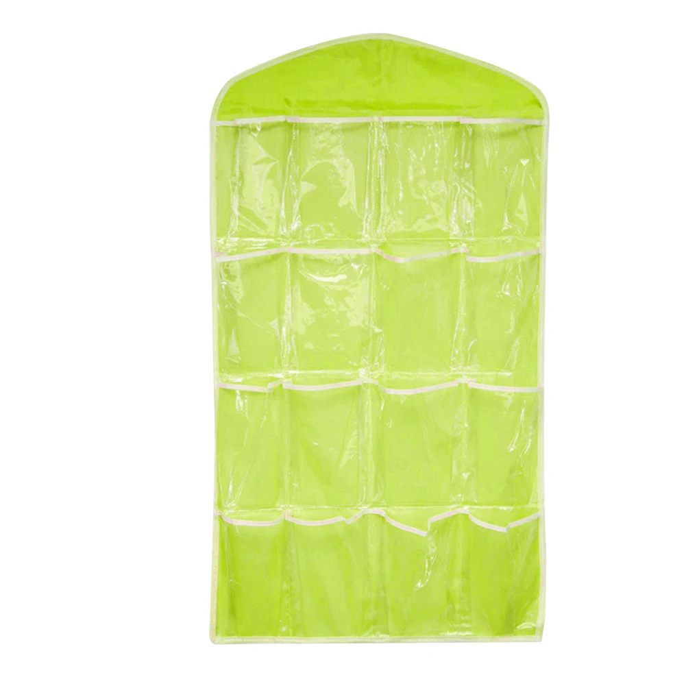 

3pcs Underwear Socks Tidy Over Door Closet Hanging Bag 16 Pockets Space Saving Socks Underwear Hanging Storage Bags For Home