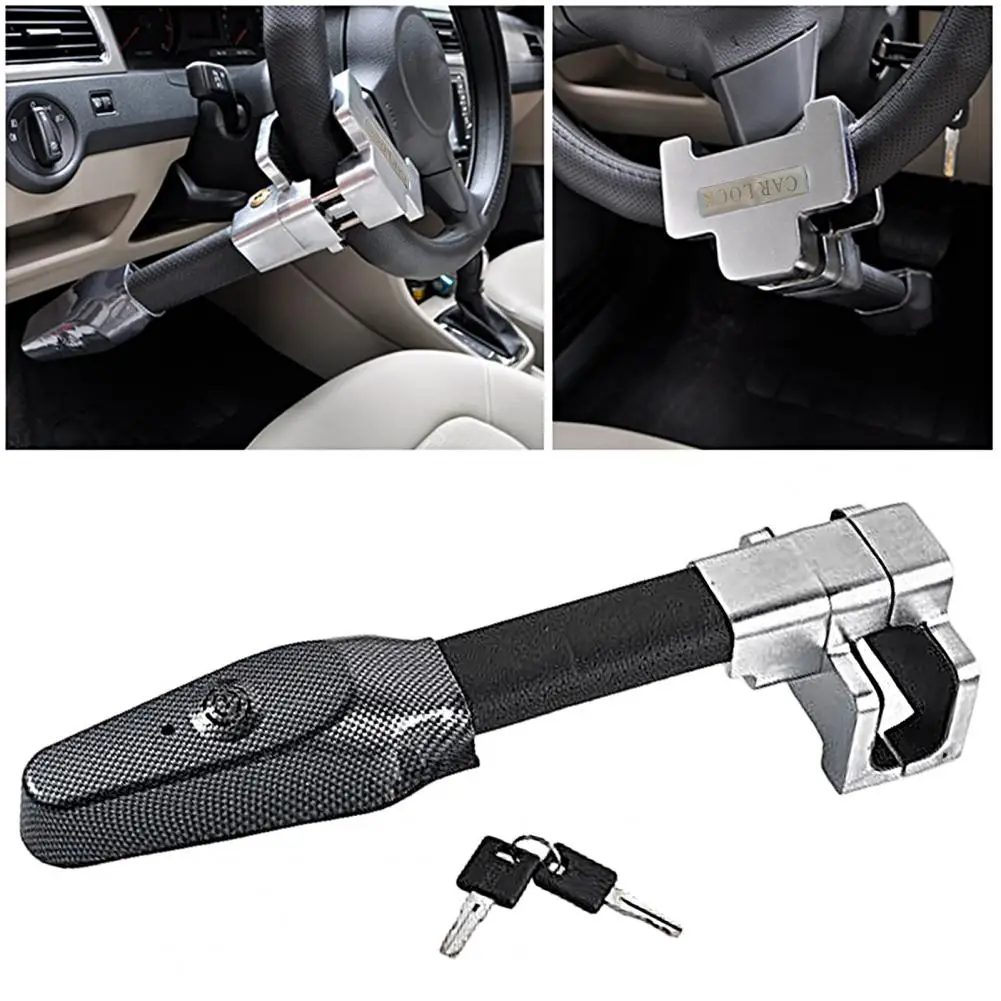 Car Steering Wheel Lock Universal Anti-theft Security Rotary Steering Wheel Lock Heavy Duty Stainless Lock Enhance Car Security