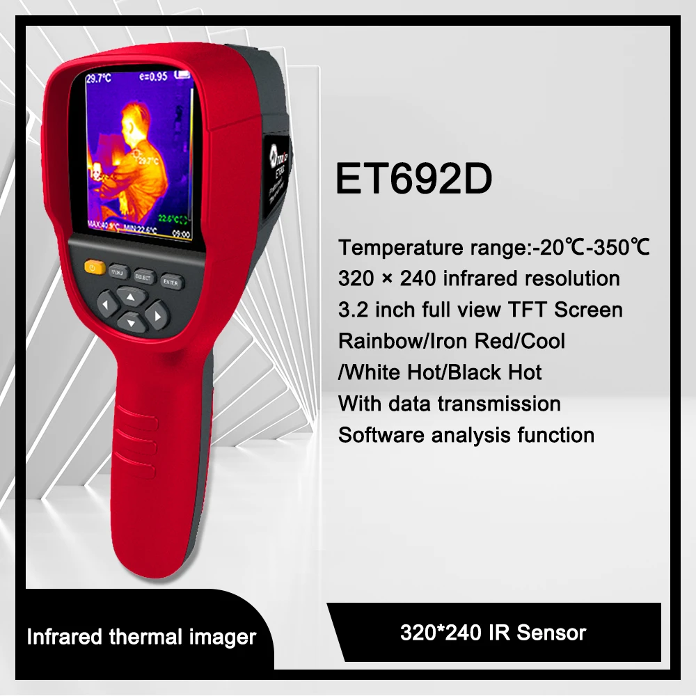 

TOOLTOP ET692D 320*240 Infrared Thermal Imager Professional Thermal Camera for Floor Heating PCB Circuit Automotive Inspect
