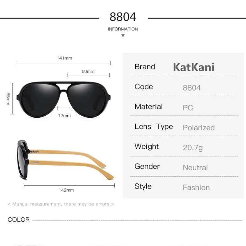 Лидер продаж классические поляризационные солнцезащитные очки KatKani с дужками из