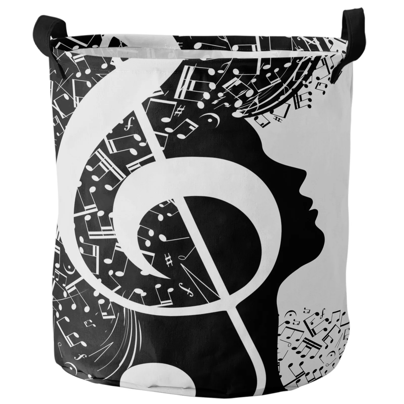 

Корзина для белья с музыкальными нотами для девушек, водонепроницаемый органайзер для белья, корзины для хранения