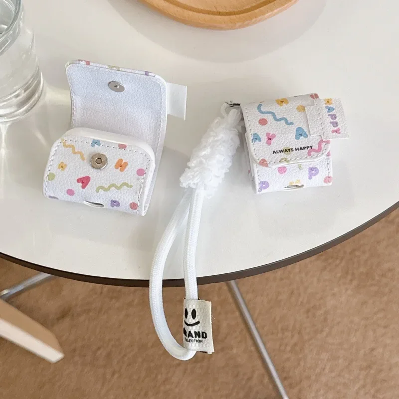 Чехол с цветными буквами для AirPods 4 Airpod 1 2 3 Pro Bluetooth-наушники зарядное устройство