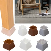 162432pcs square furniture chair caps silicone table leg foot pads non slip covers floor protectors furniture accessories