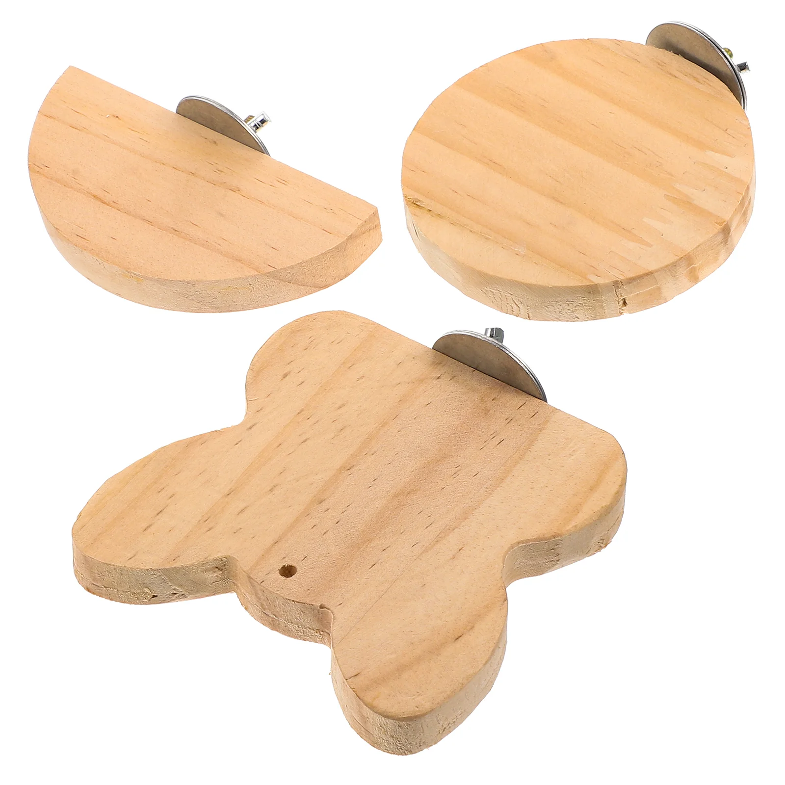 

Platform Hamster Cage Parrot Stand Standing Perch Board Bird Toy Wooden Accessories Playing Jumping Use Multi Pet Guinea