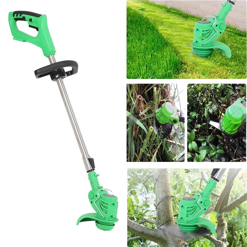 450W 6000RPM Electric Lawn Mower Rechargeable 12/24V Brushless Grass Trimmer Foldable Powerful Cutting Machine Garden Power Tool