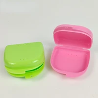 tooth retainer box braces container mouthguard guard denture storage case cleaner multi color organizer case cleaner accessories
