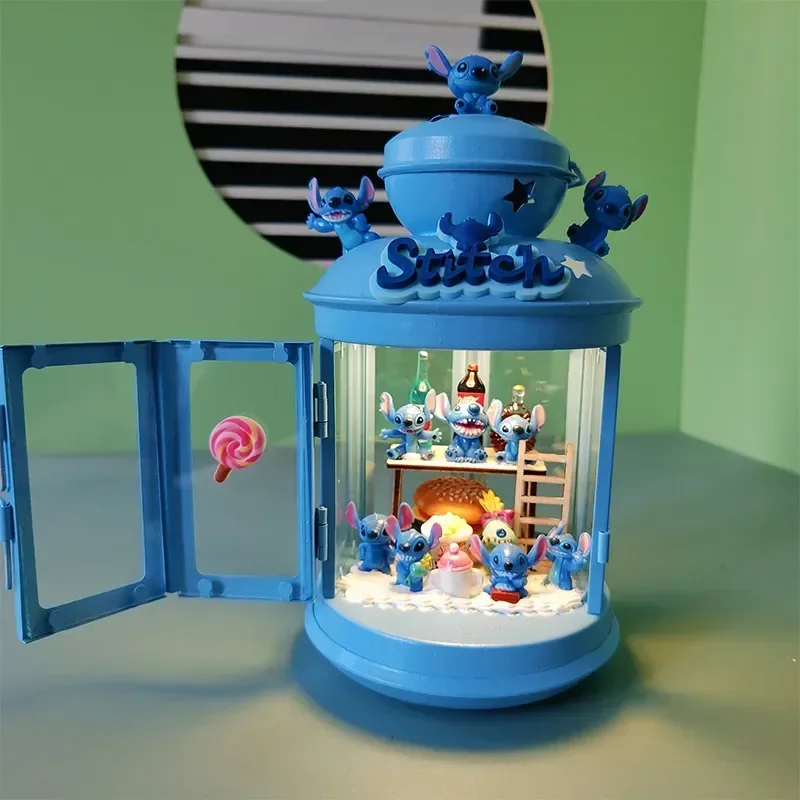 

Merry Christmas Disney Night Lamp Kawaii Anime Stitch Hello Kitty Cinnamoroll Pachacco Kuromi Bedroom Bedside Lamp Children Gift