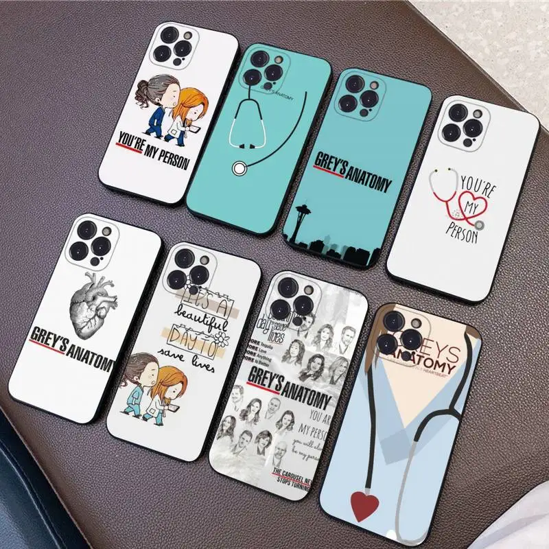 Grey Anatomy Phone Case Silicone Soft for iphone 14 13 12 11 Pro Mini XS MAX 8 7 6 Plus X XS XR Cover