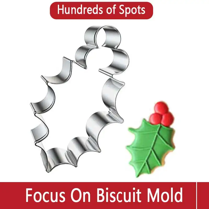 

Christmas Holly Leaves Patisserie Reposteria Kitchen Series Metal Cookie Cutter Fondant Cake Decor Tool Biscuit Pastry Mould