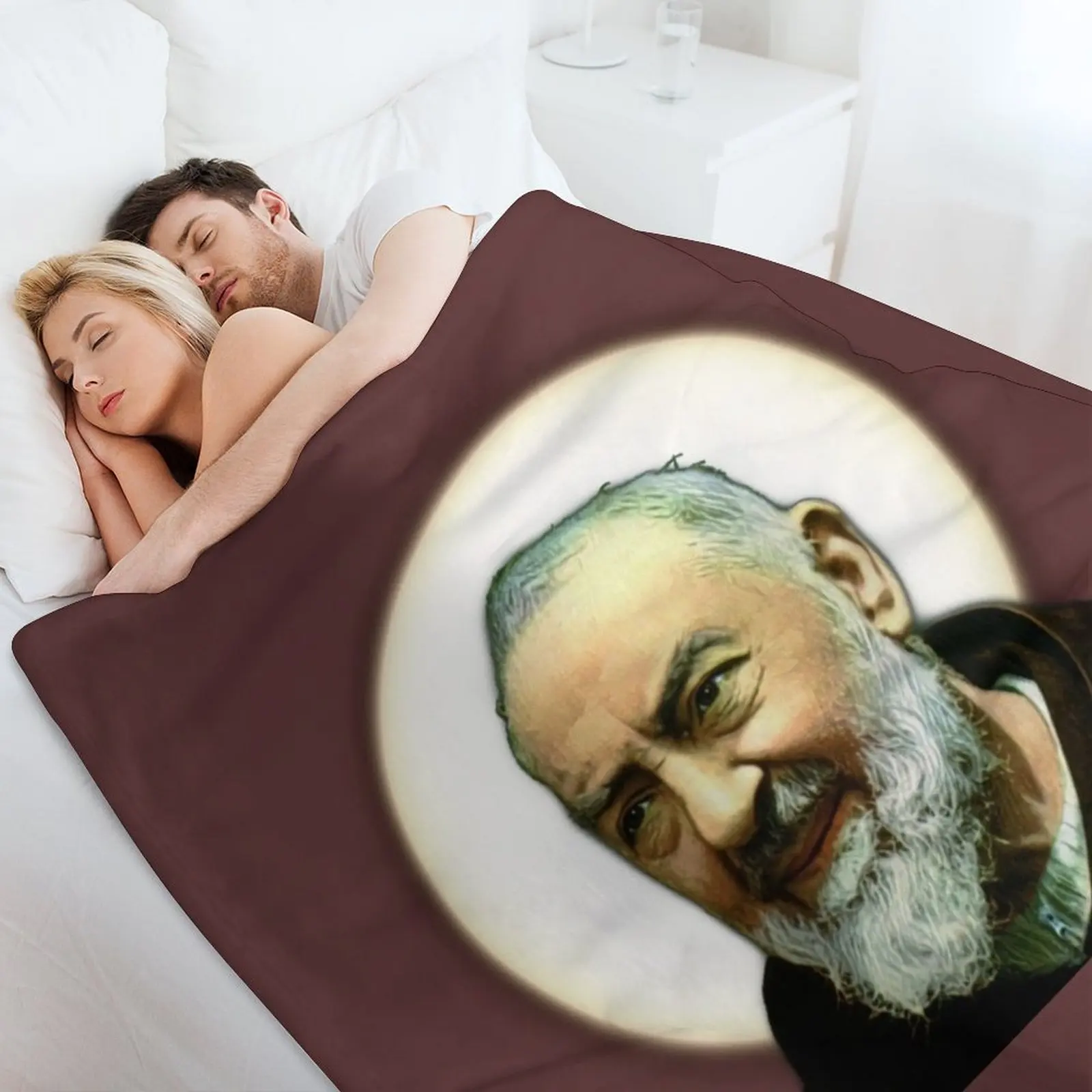 Одеяло Saint Padre Pio of Pietrelcina рождественское украшение люксового бренда самое мягкие