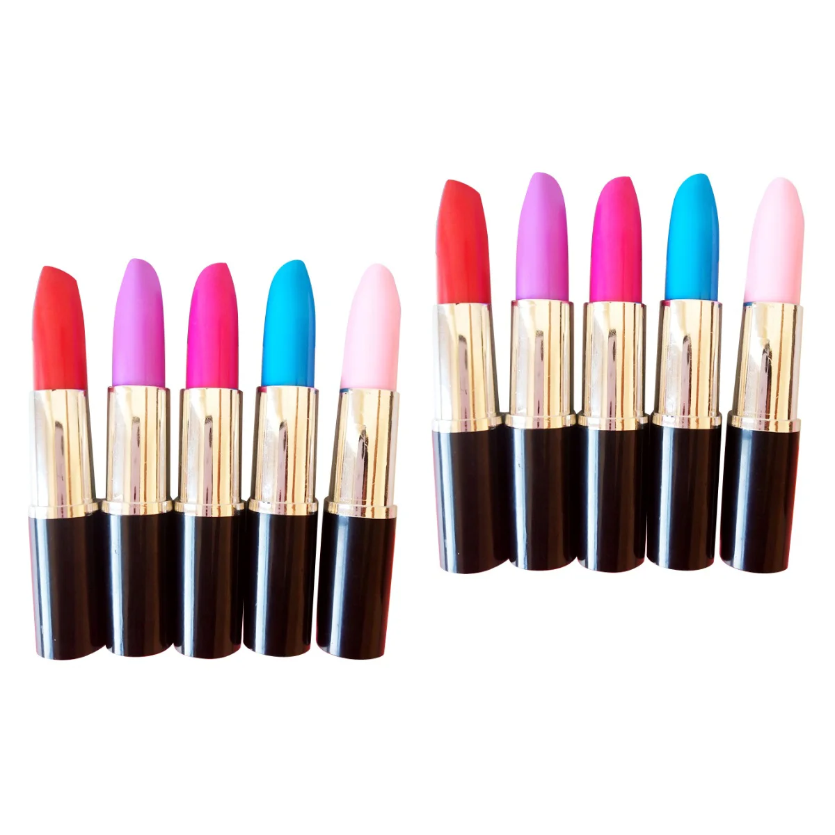 

48 шт. Шариковая Ручка-помада, креативная Красивая Шариковая Ручка-помада, ручка-значок для дома, магазина, школы, случайный цвет