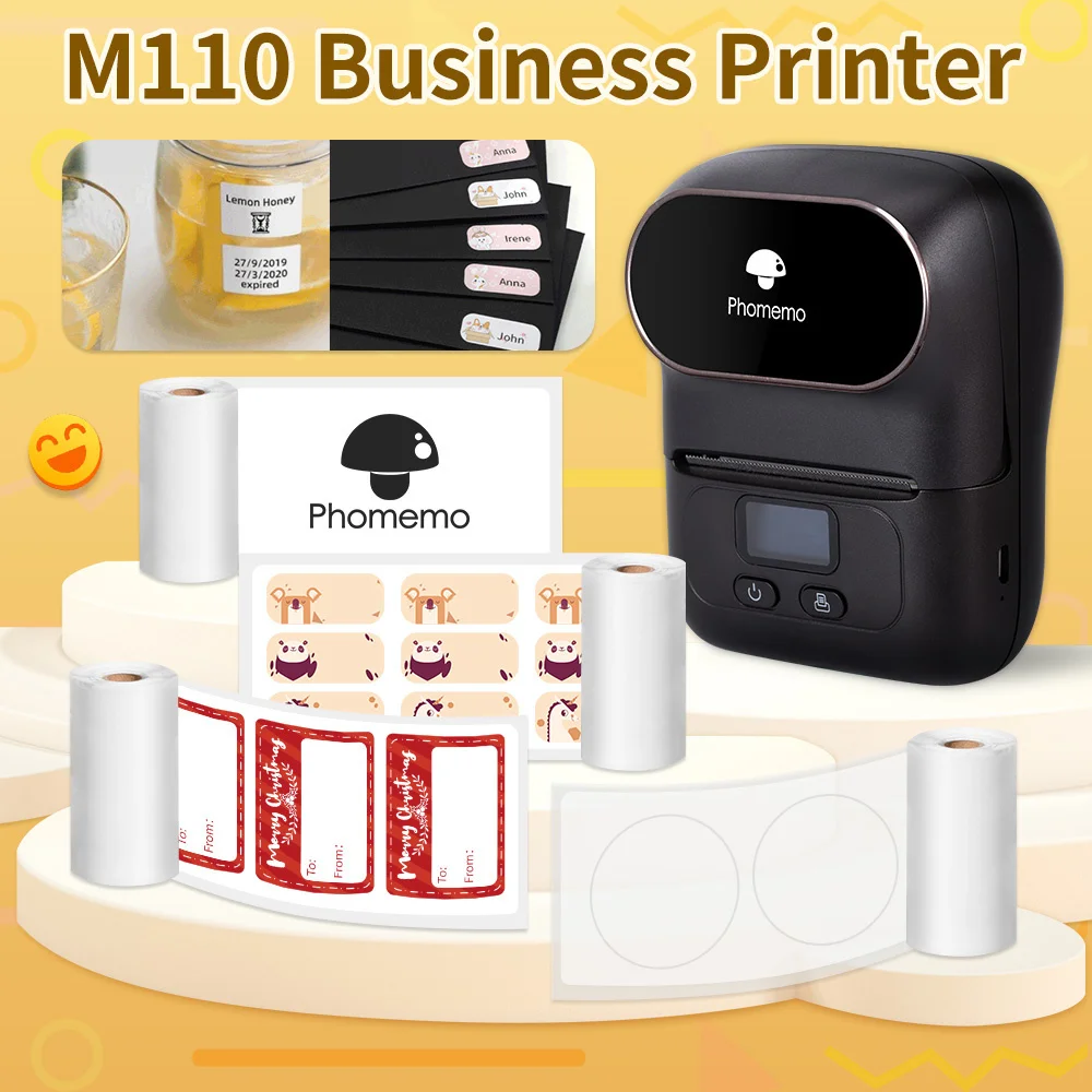 

Xiaomi Supplier ortable use self adhesive labels without bt label printer ink, genuine m110 thermal label printer paper portable
