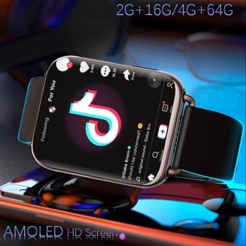 

4G All Netcom AMOLED Square Screen Smart Watch Camera Android OS WiFi APP Download Video Call 64G for Amazfit/Xiaomi IOS Phone