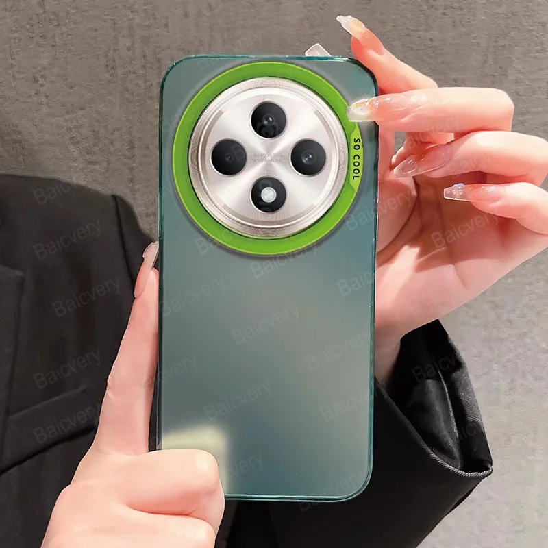Цветной матовый защитный чехол IMD для OPPO Reno12 F 4G CPH2687 5G CPH2637 Reno 12 FS