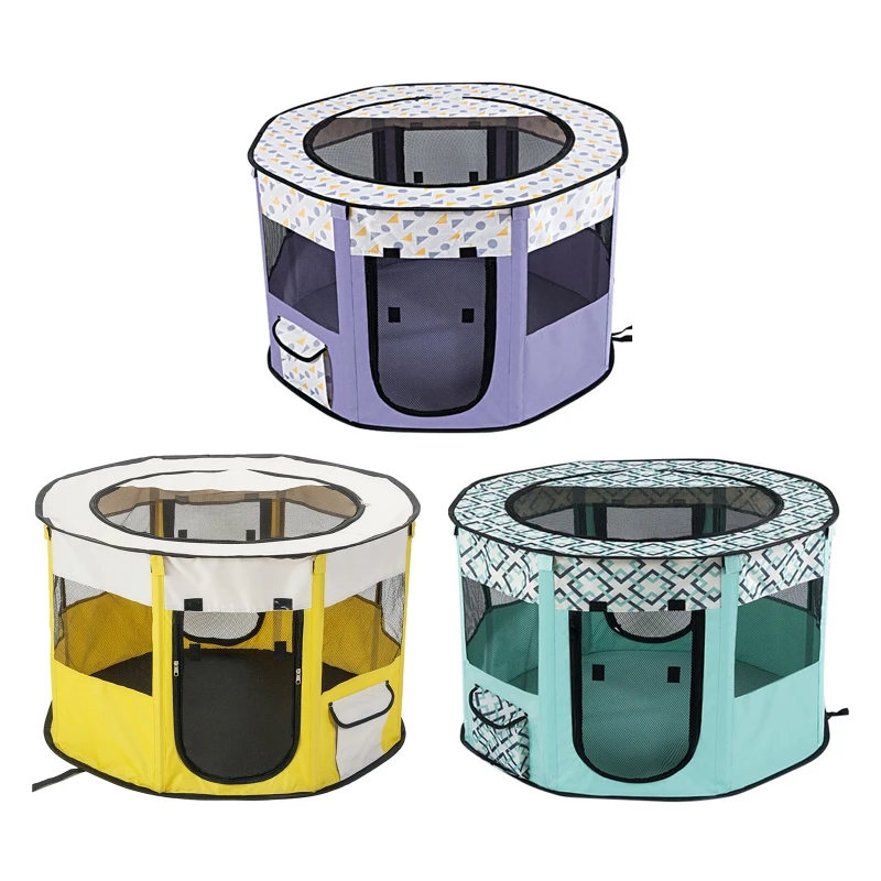 

Манеж для домашних питомцев для маленьких собак, портативный круглый манеж для домашних питомцев