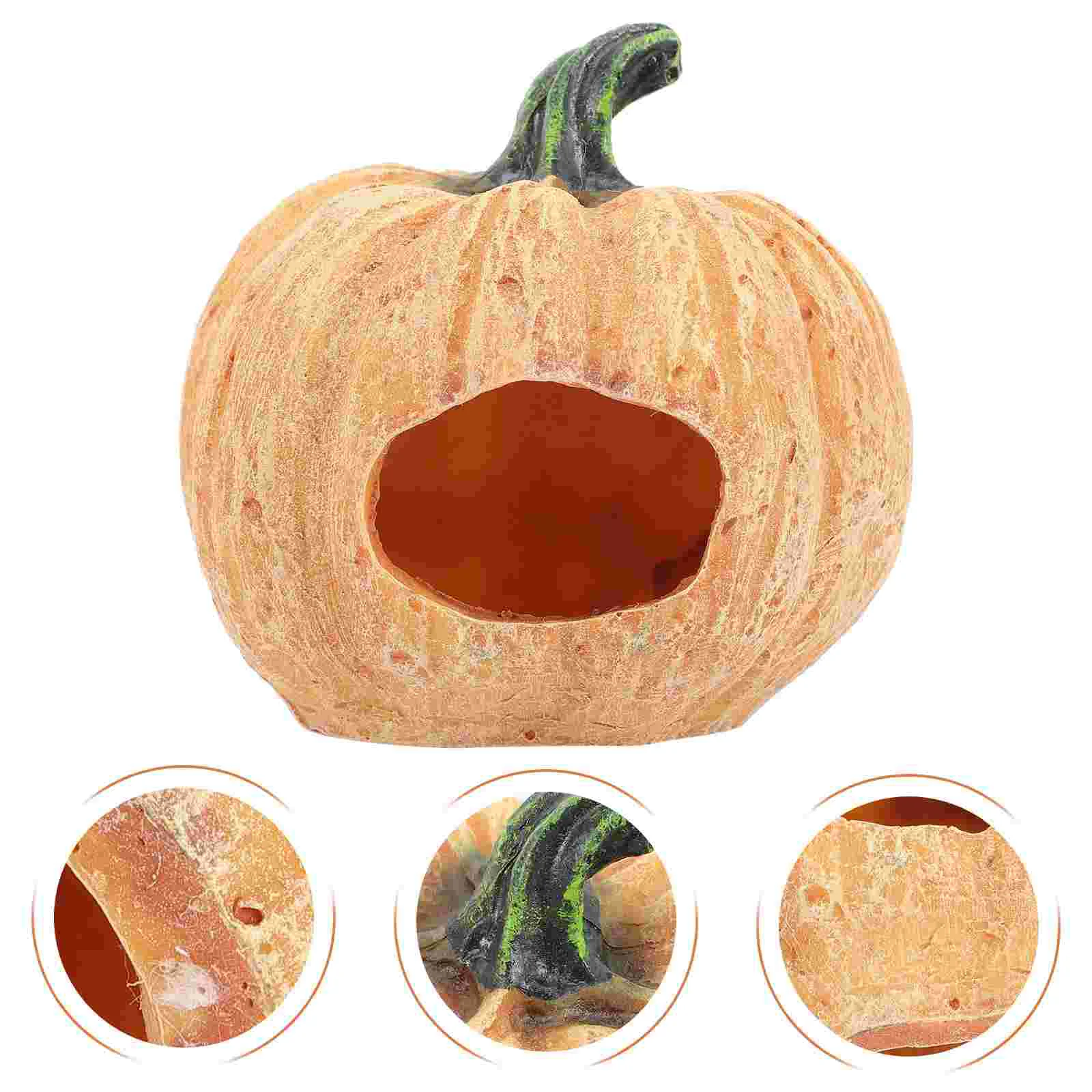 

Pumpkin Shaped Novelty Resin Aquarium Shelter Shrimp Habitat Aquarium Hiding Decor