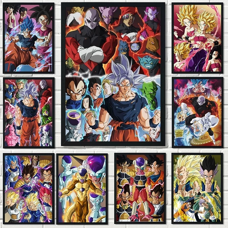 

Japan Anime Wall Artwork Modular Dragon Ball Poster Home Decor Hd Print Goku Pictures Canvas Painting For Living Room No Frame