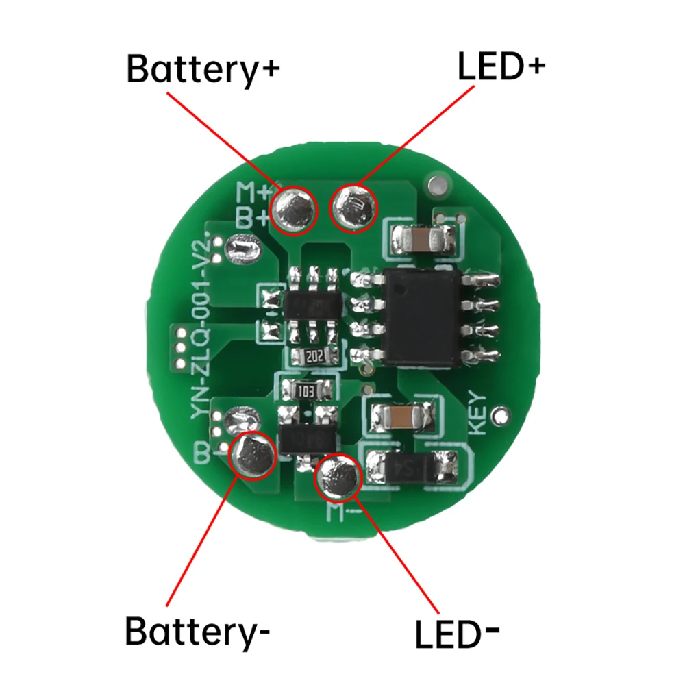 5 шт. плата драйвера фонарика DIY печатная Type-C порт зарядки 5-10 Вт встроенный