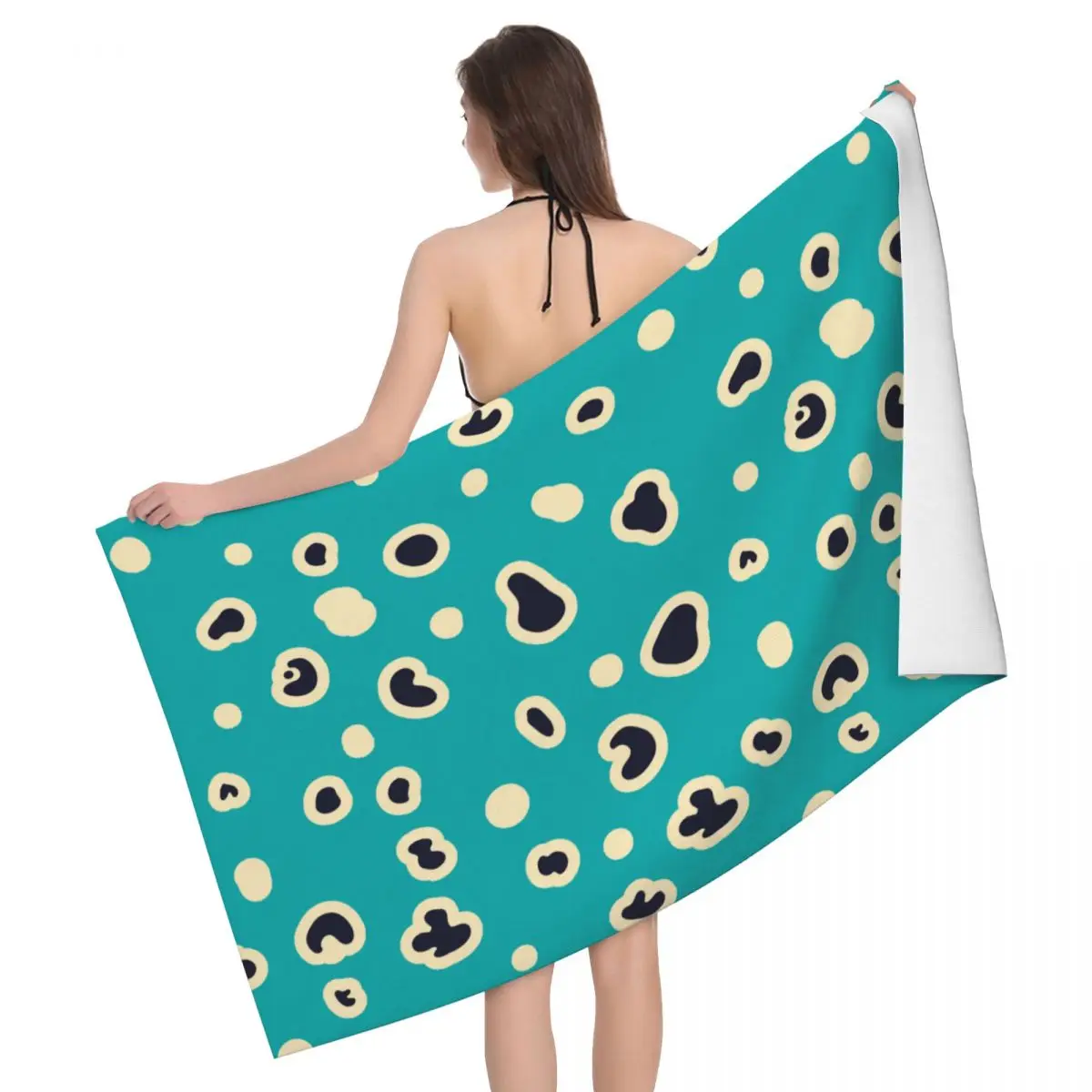 

Leopard Print Beach Towels Pool Towels Large Sand Free Microfiber Beach Towels, Quick Dry Lightweight Bath Swim Towels