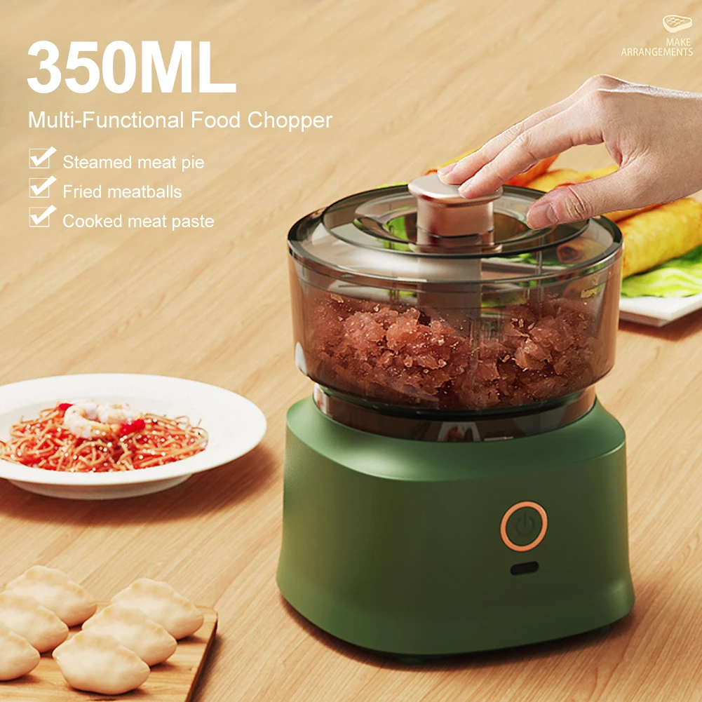 

300ML Electric Meat Grinders Kitchen Food Chopper USB Rechargeable Garlic Masher Crusher Vegetable Cutter Tools Kitchen Gadgets
