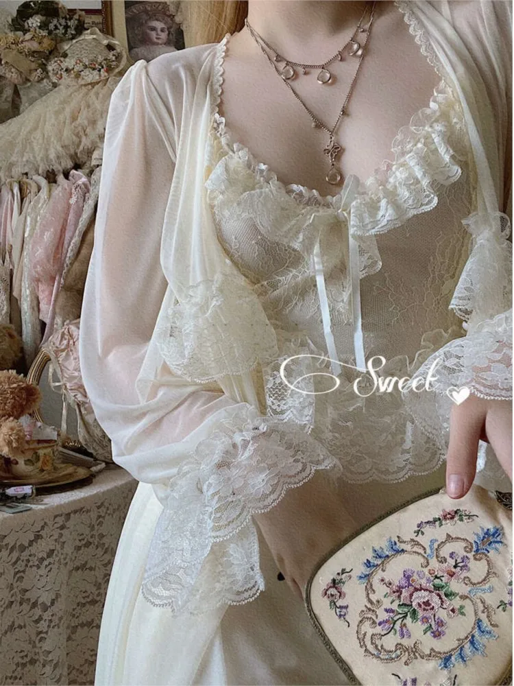 Женское винтажное шифоновое платье Элегантное повседневное кружевное во