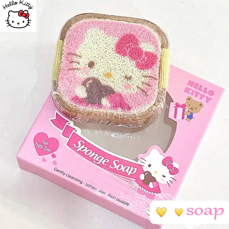 

Milk Soap Hello Kitty Anime Cartoon Character Massage Soap Cute Bathe Sponge Sanrios Child Baby Soap Body Wash Smooth Comfort