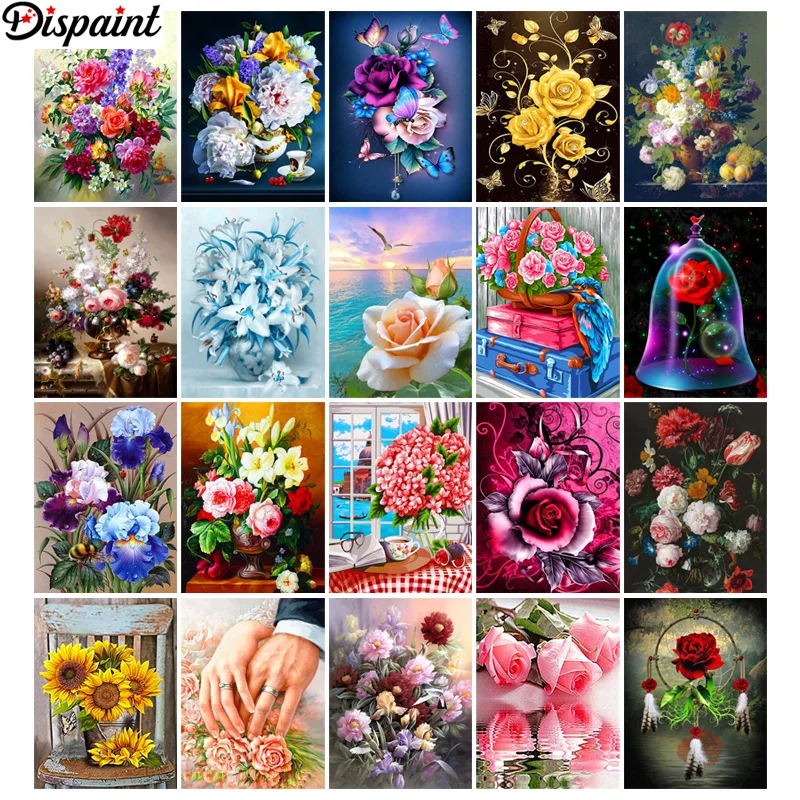 

Алмазный Узор страз Dispaint 5D, алмазная вышивка «сделай сам», алмазная вышивка крестиком «цветок, роза, Подсолнух», алмазная вышивка